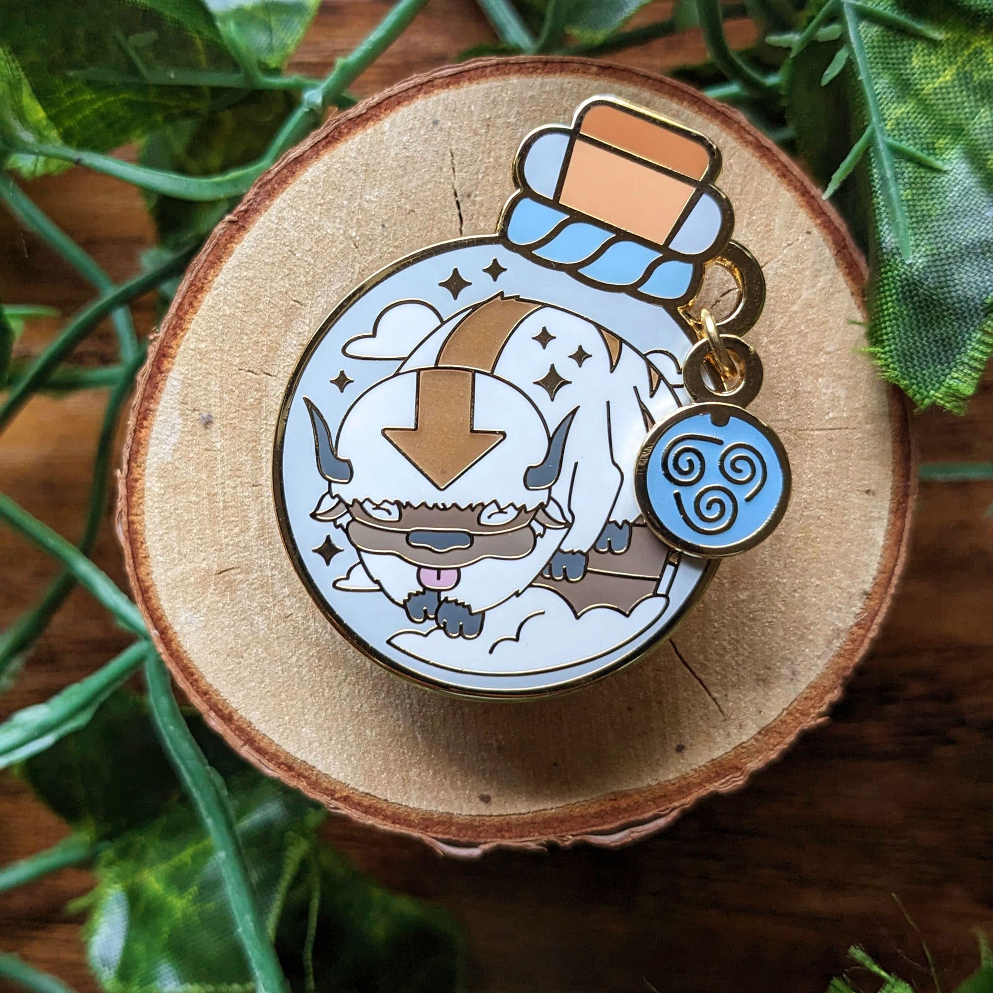 Flying Air Bison Elemental Guardian Enamel Pin