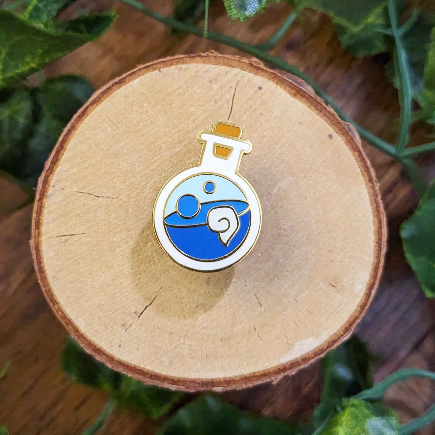 Blue MP Mana Potion Bottle Hard Enamel Pin