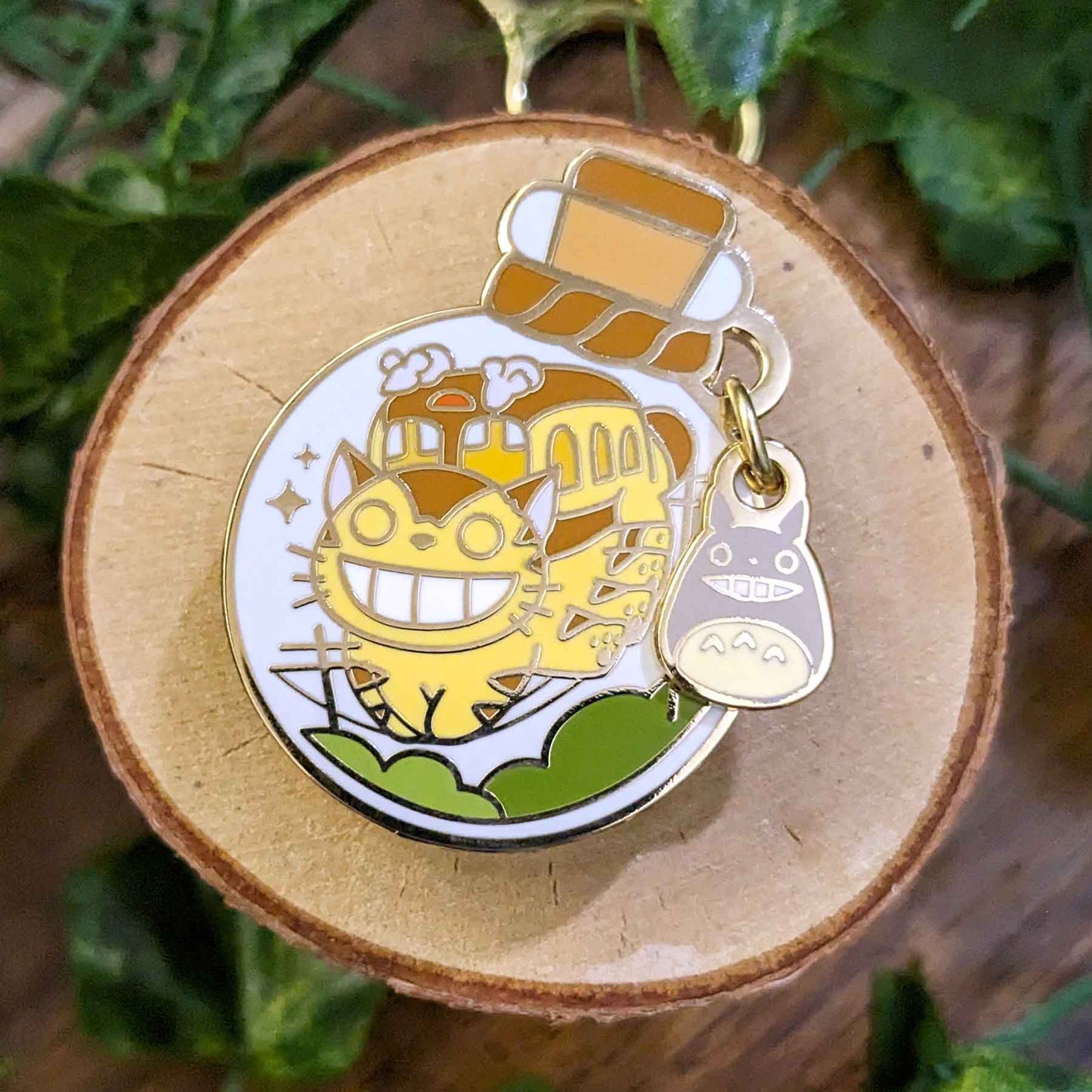 Cat Bus Bottled Guardian Enamel Pin