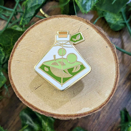 Green Leaf Tea Vitality Potion Hard Enamel Pin