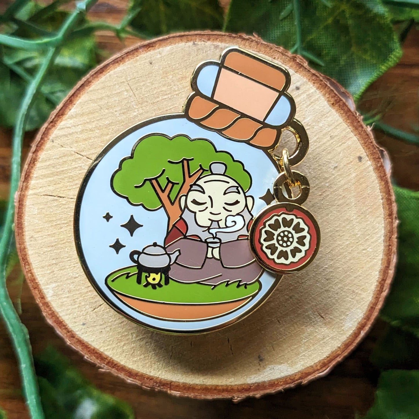 Wise Tea Uncle Guardian Enamel Pin