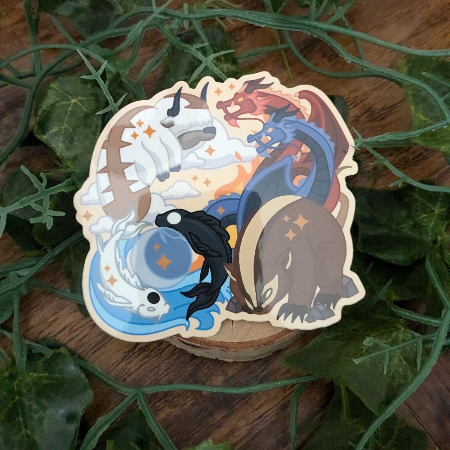 All Elemental Guardians Glossy Vinyl Sticker