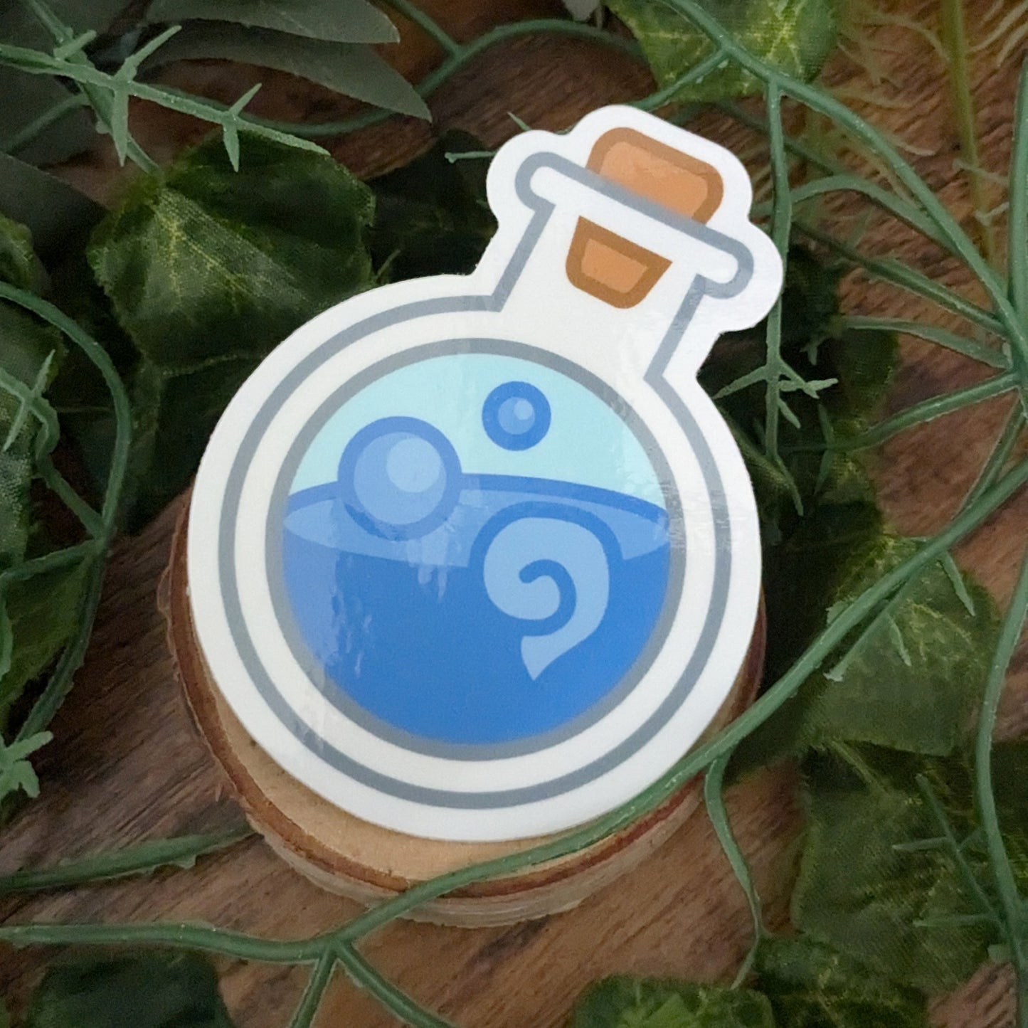 Blue MP Mana Magic Potion Glossy Vinyl Sticker