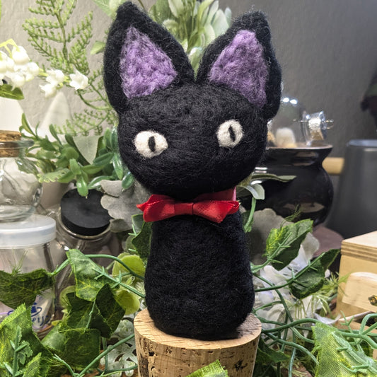 Common Black Kitten (Hand Needle Felted 100% Wool) Familiar