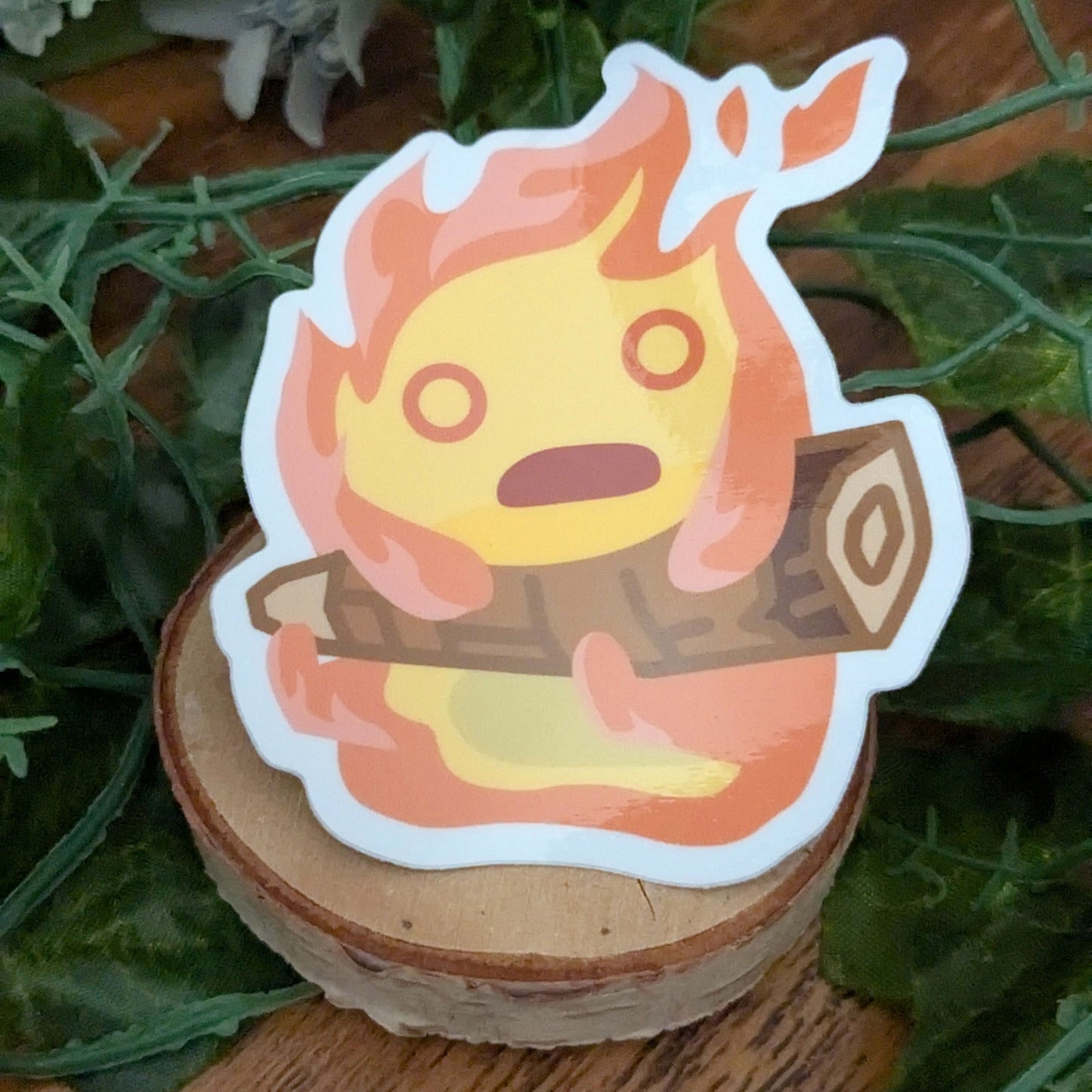 Hanging Fire Spirit Glossy Vinyl Sticker