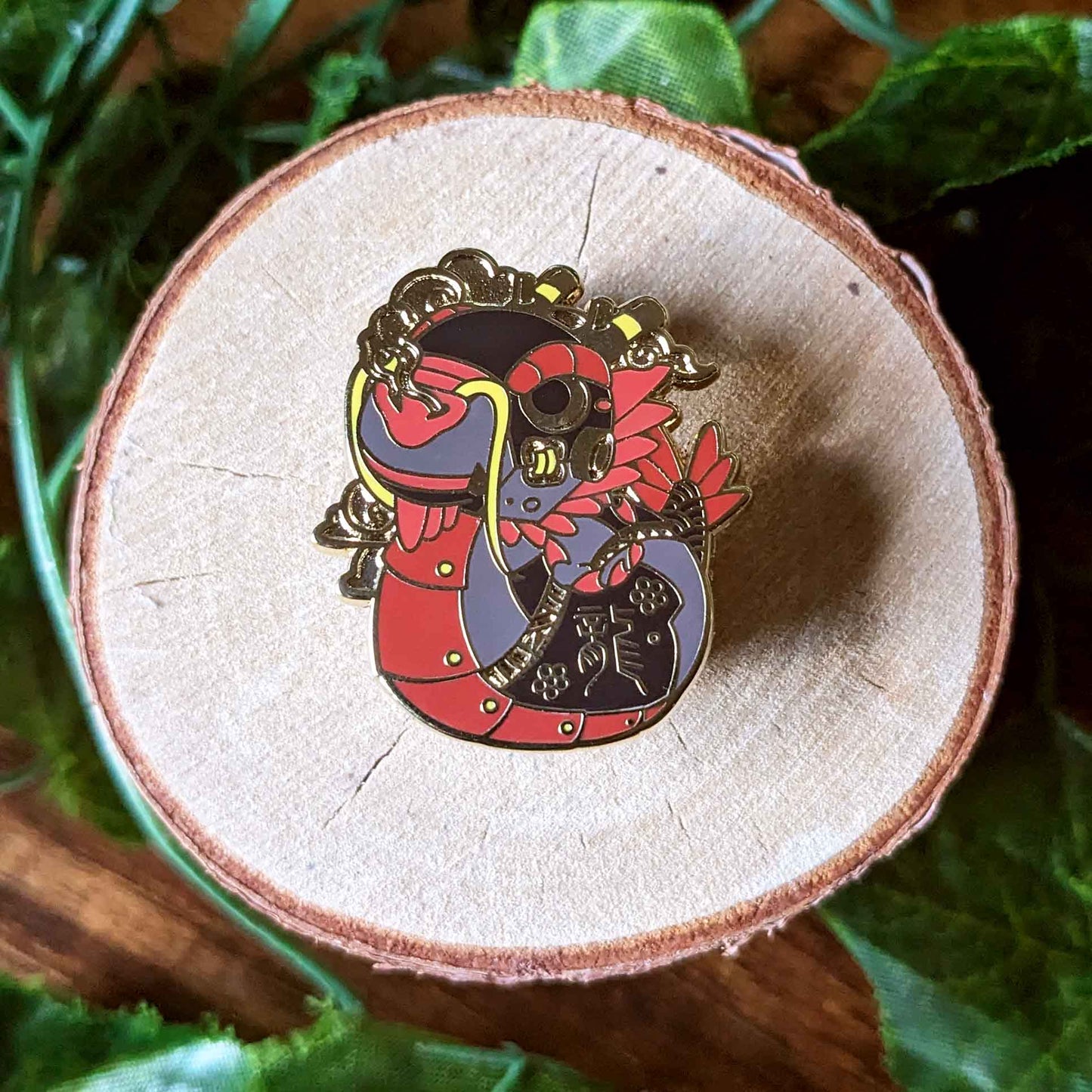 Little Mecha Chinese Dragon Enamel Pin